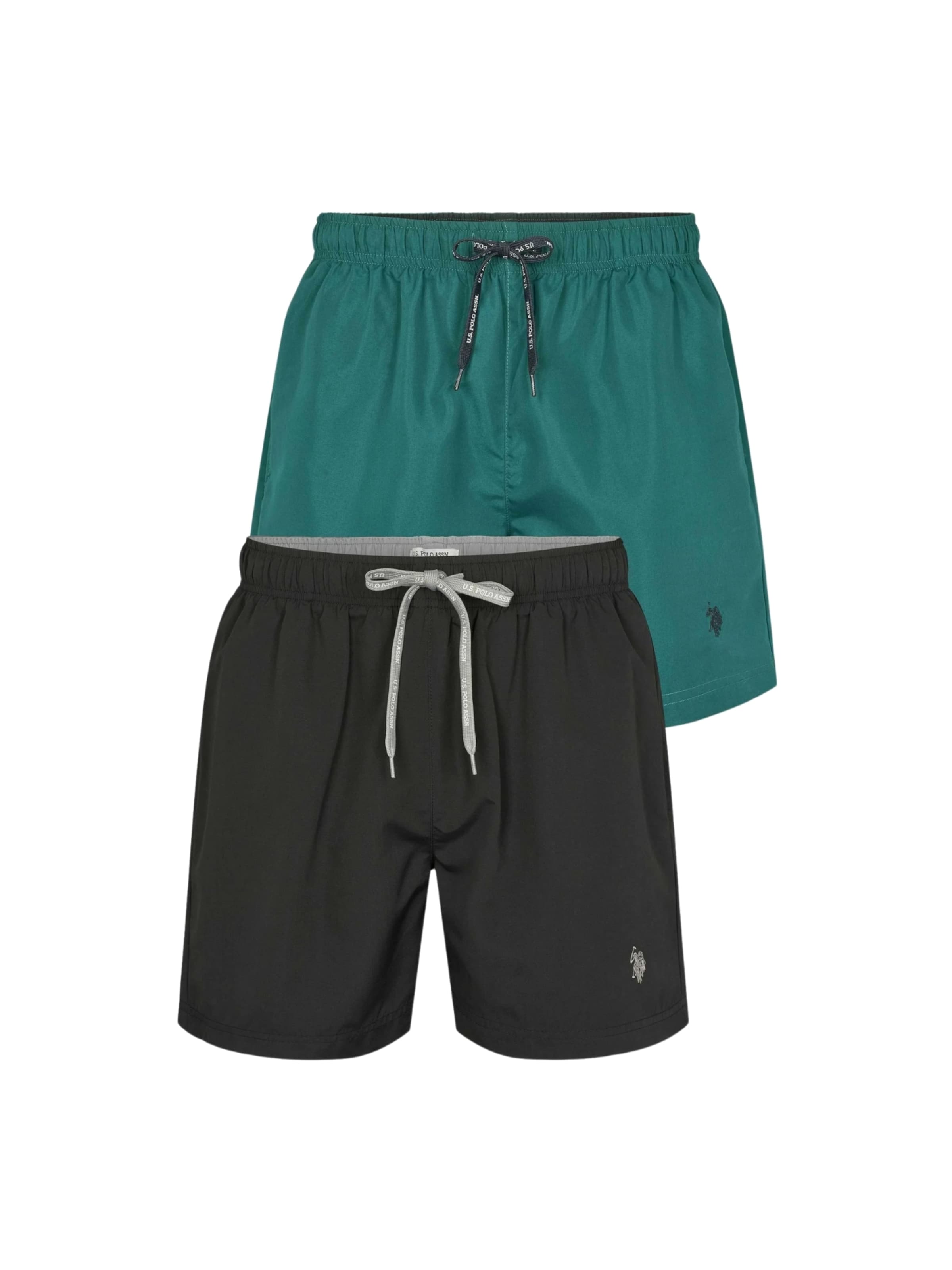 U.S. POLO ASSN. Zwemshorts ' UMAza ' in Zwart: voorkant