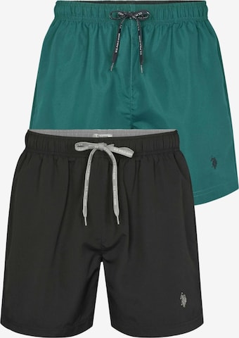 U.S. POLO ASSN. Zwemshorts ' UMAza ' in Zwart: voorkant