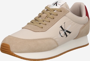 Calvin Klein Jeans Sneakers in Beige: front