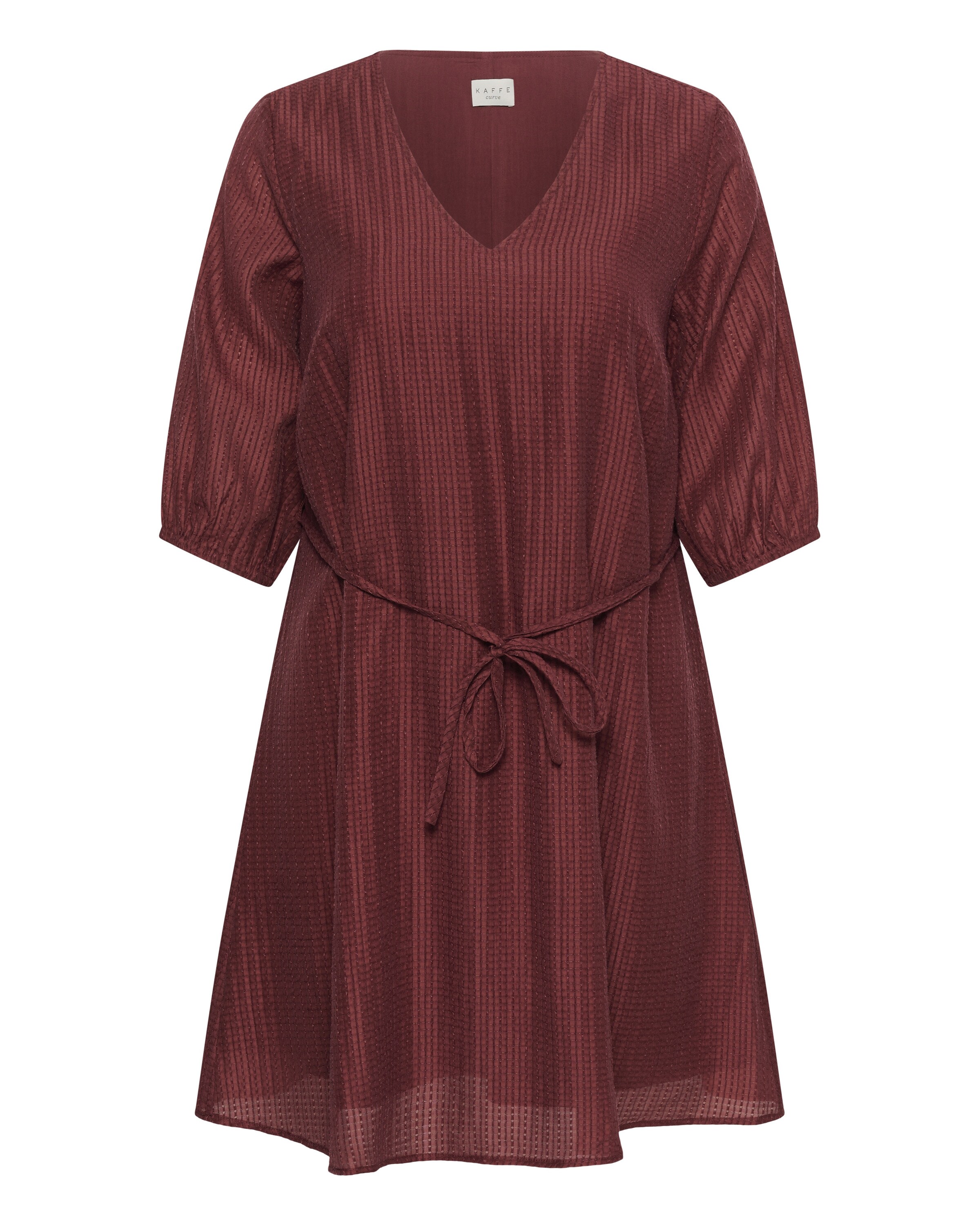 KAFFE CURVE Jurk in Rood: voorkant