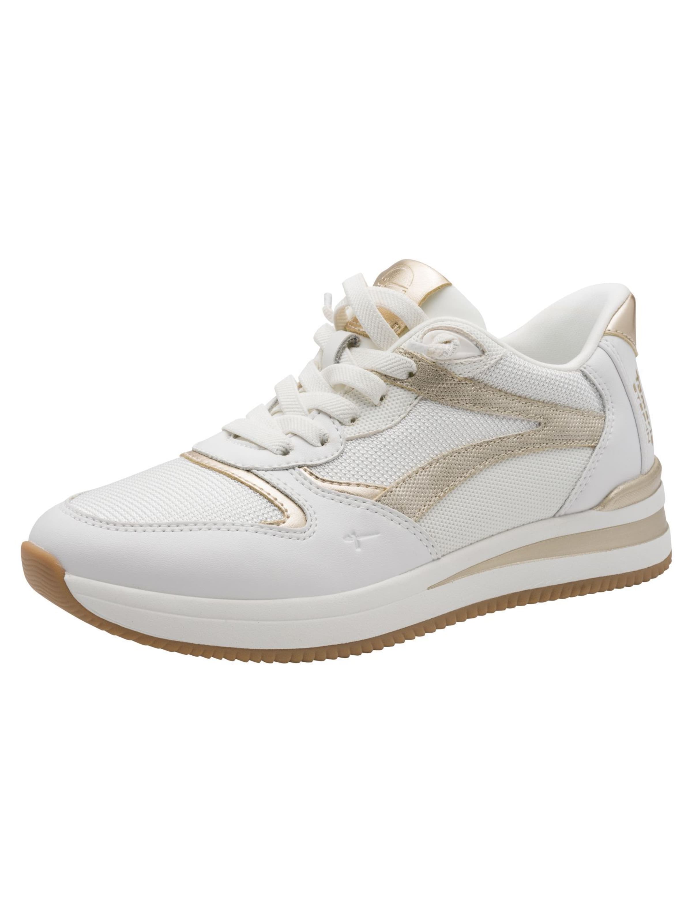 Tamaris Platform trainers in White: front
