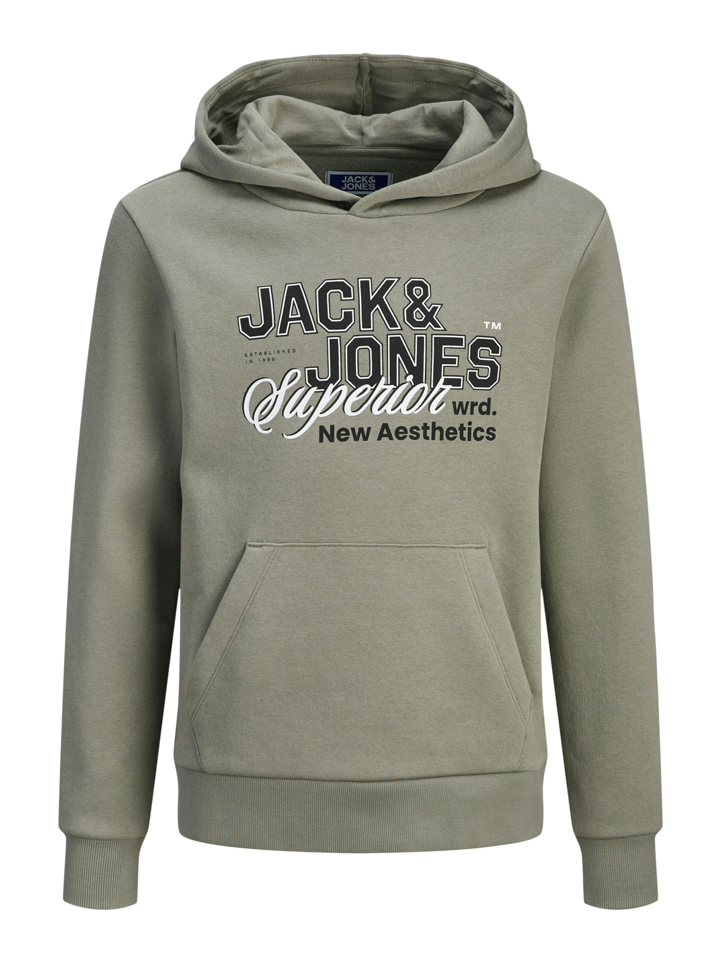 JACK & JONES MINI Суичър в зелено: отпред