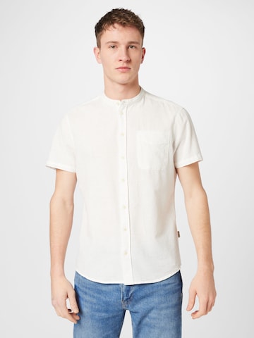 BLEND جينز مضبوط قميص بلون أبيض: الأمام
