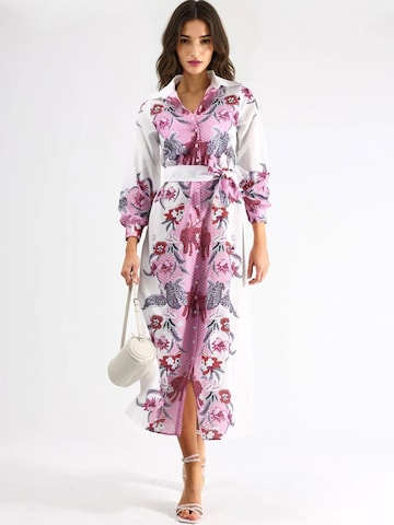 MSN Collection Midi Kleid in Weiß: Vorderseite