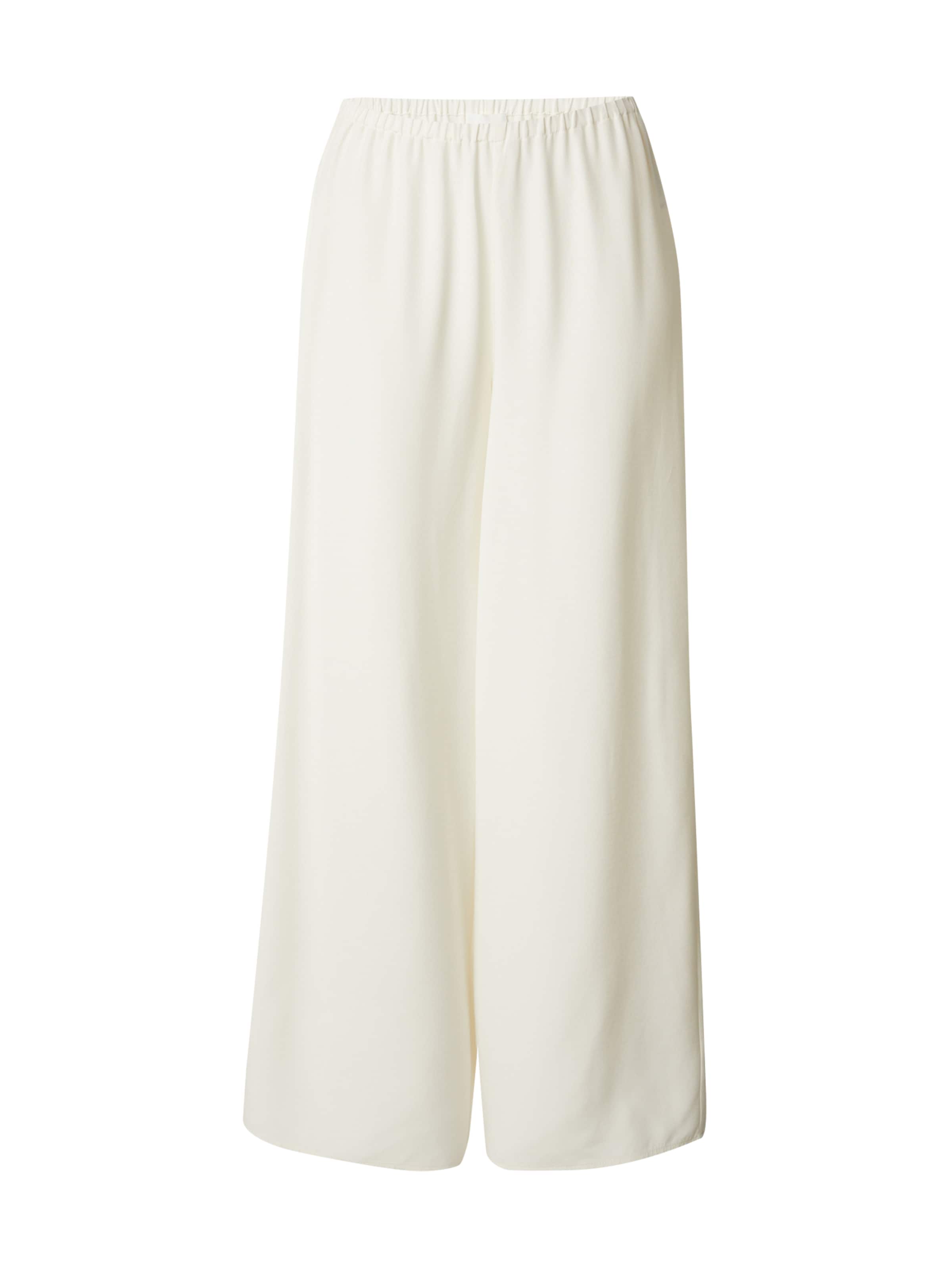balta ABOUT YOU x Marie von Behrens Plačios klešnės Kelnės &#x27;Paula&#x27;: priekis