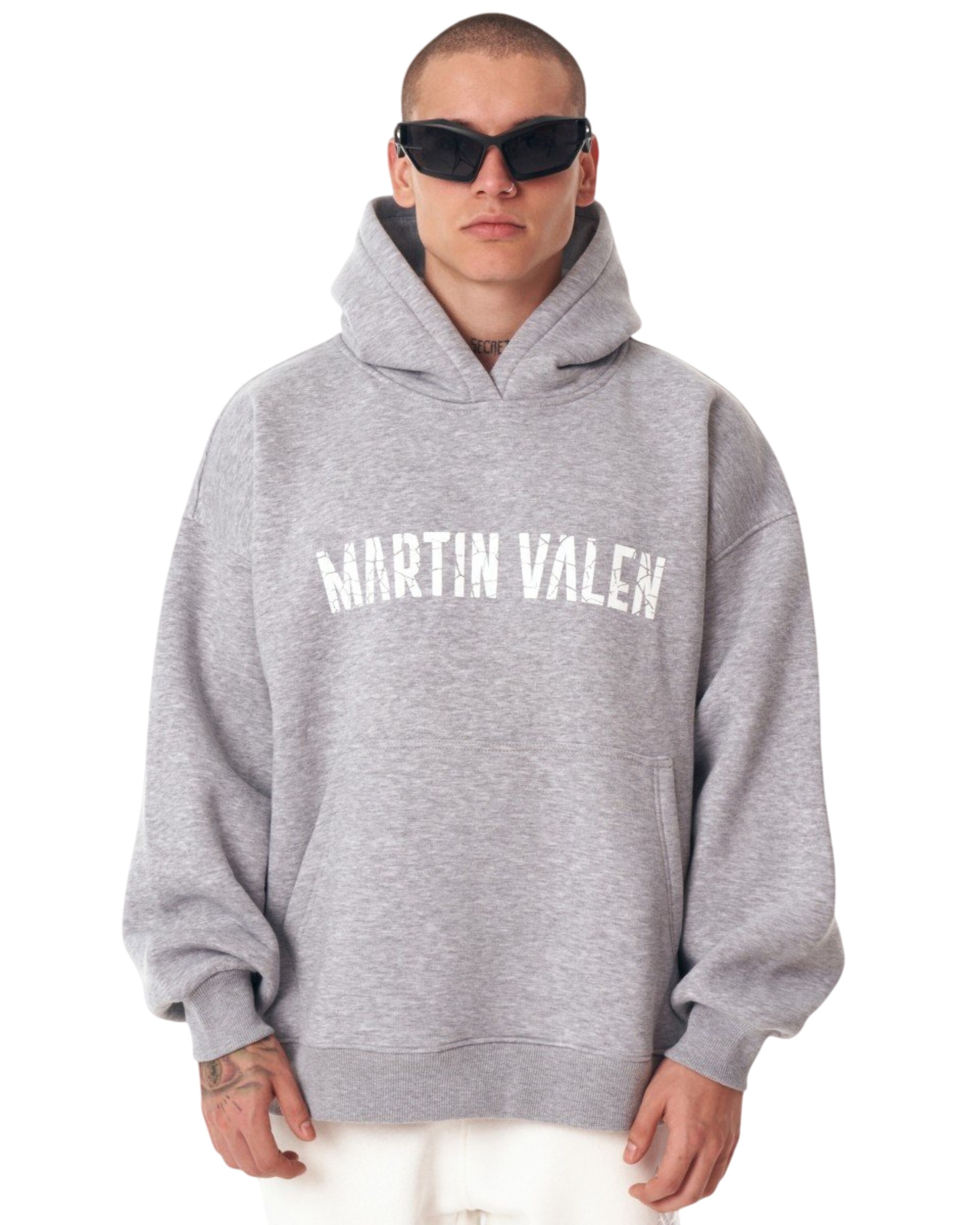 MARTIN VALEN Sweatshirt in Grijs: voorkant