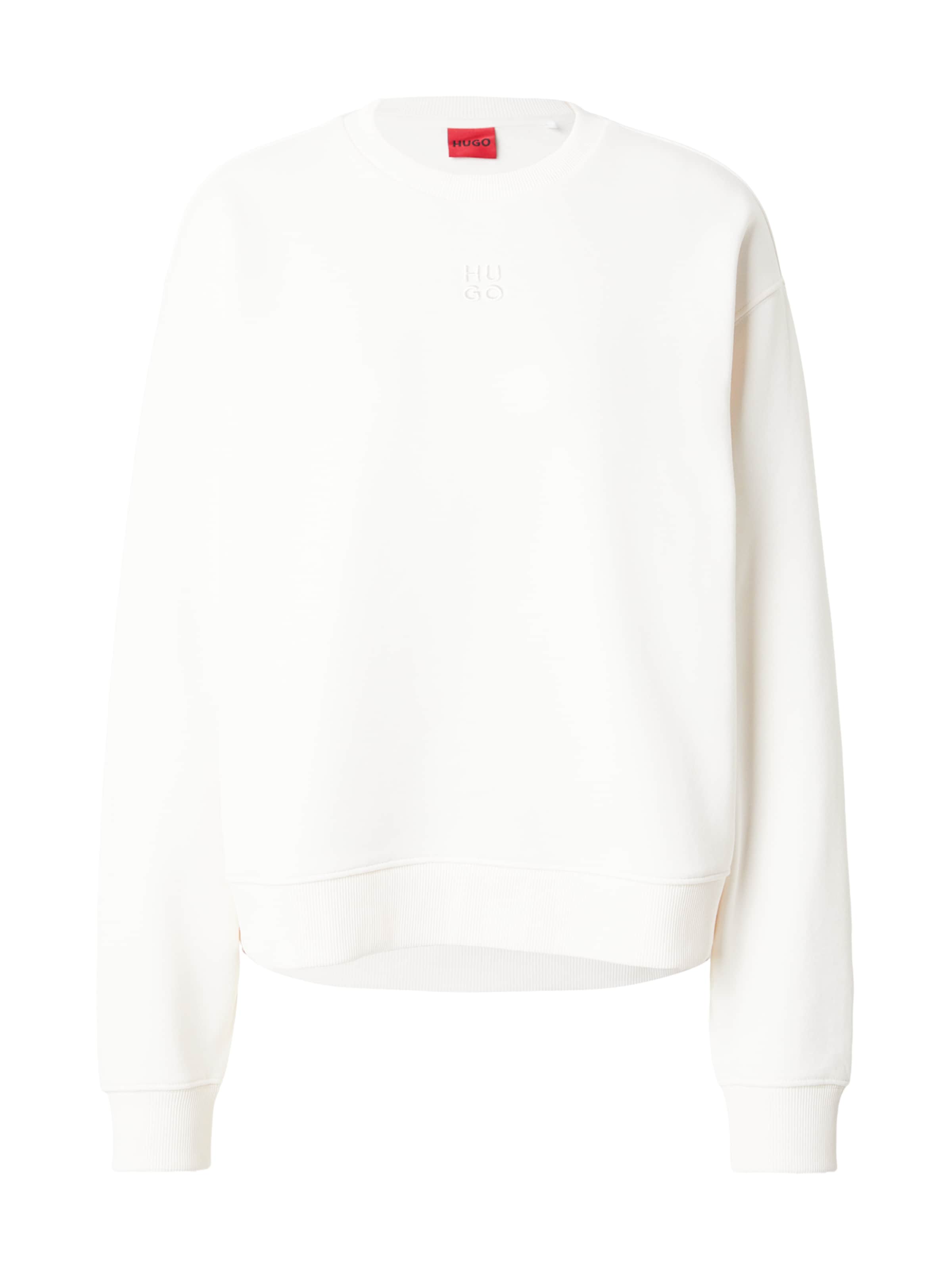 HUGO Sweatshirt 'Deroxina_12' in Weiß: Vorderseite