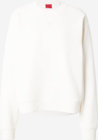 HUGO Sweatshirt 'Deroxina_12' i vit: framsida