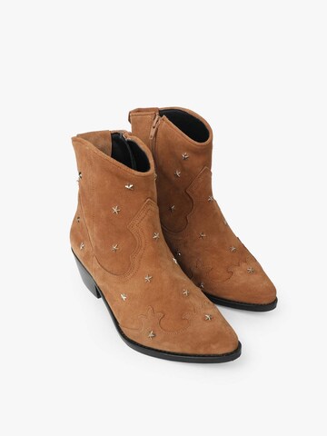 Scalpers Ankle boots 'Suede' in Brown