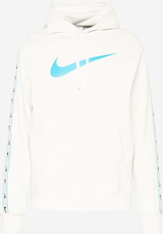 Nike Sportswear Sweatshirt 'REPEAT' in White: front