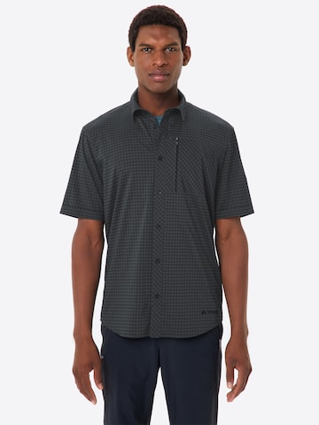 VAUDE Regular fit Athletic button up shirt 'Seiland IV' in Black: front