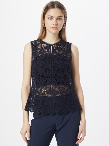 COMMA - Blusa en azul: frente