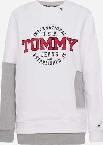 Tommy Jeans Суичър в бяло: отпред