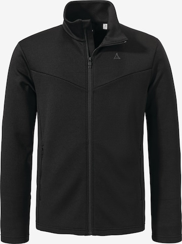 Schöffel Athletic fleece jacket 'Pine' in Black: front