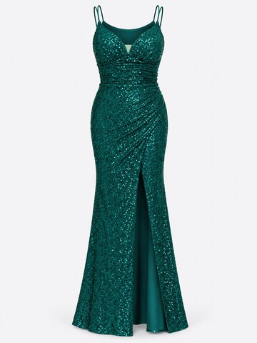 Ombre - Vestido de noche en verde: frente