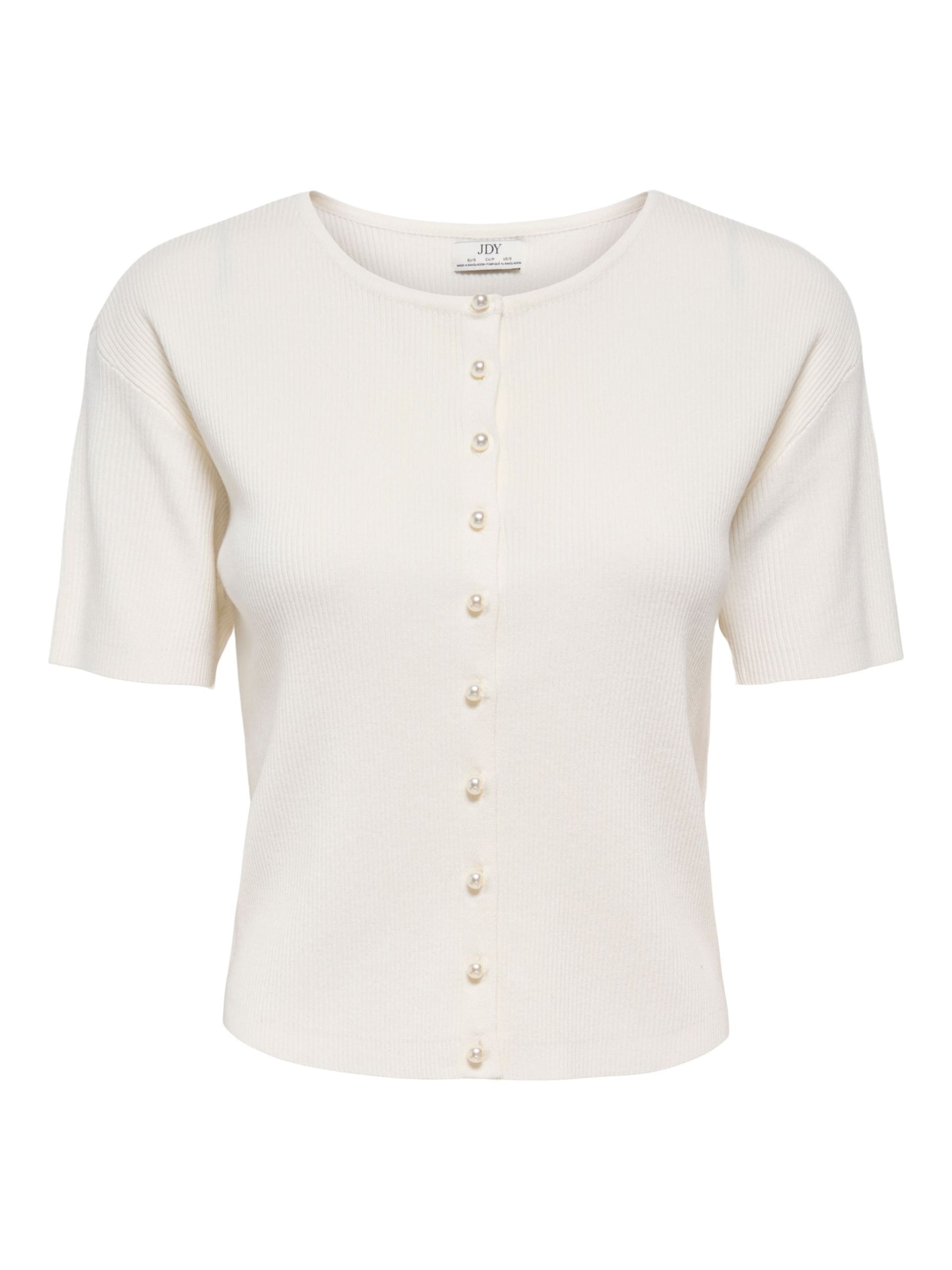 JDY Gebreid vest 'JDYGaby' in Wit: voorkant