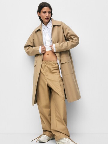 Pull&Bear Between-Seasons Coat in Beige: front