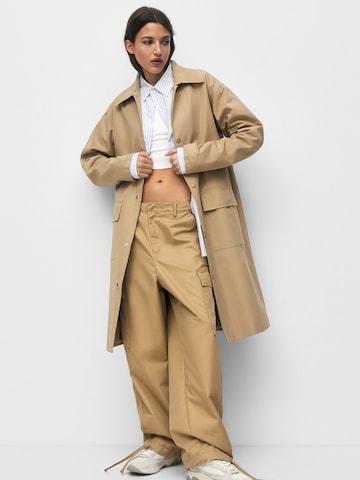 Manteau mi-saison Pull&Bear en beige : devant