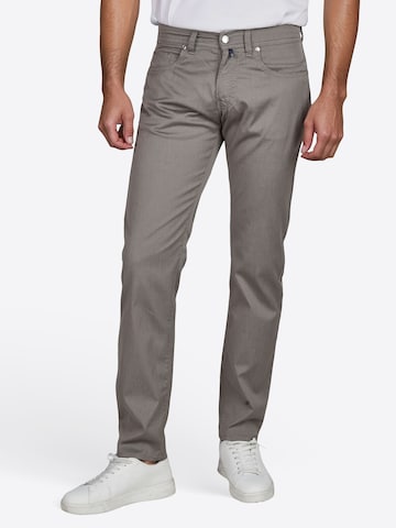 PIERRE CARDIN Tapered Chino trousers 'Lyon' in Grey: front