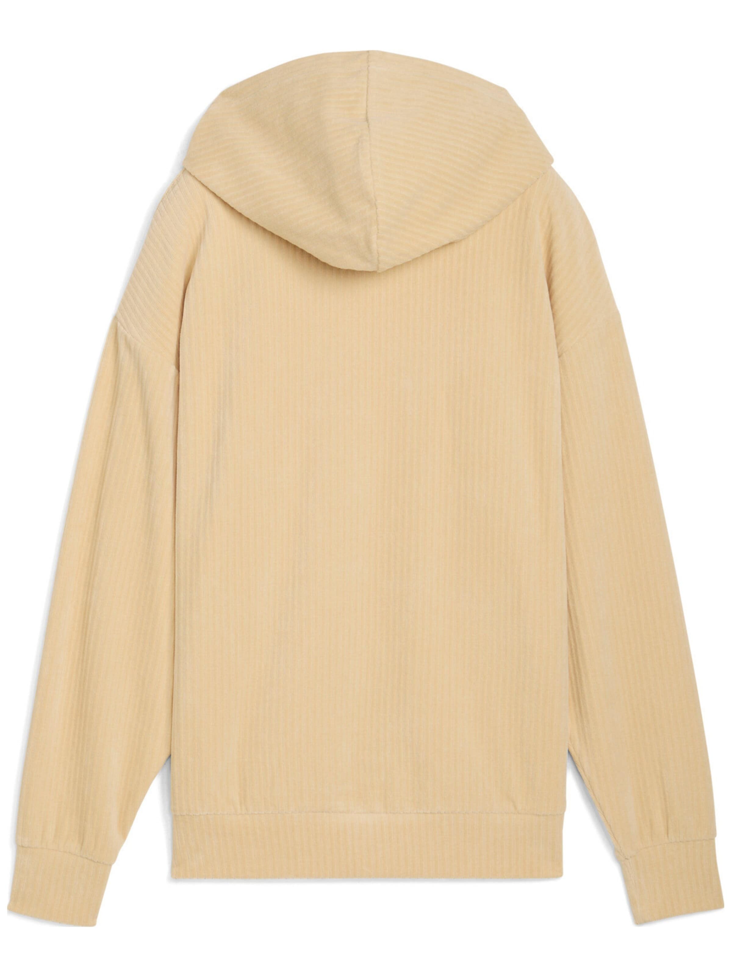 PUMA - Sudadera con cremallera 'Puma Ess Elevated Comfort Velour Rib Hoodie' en beige