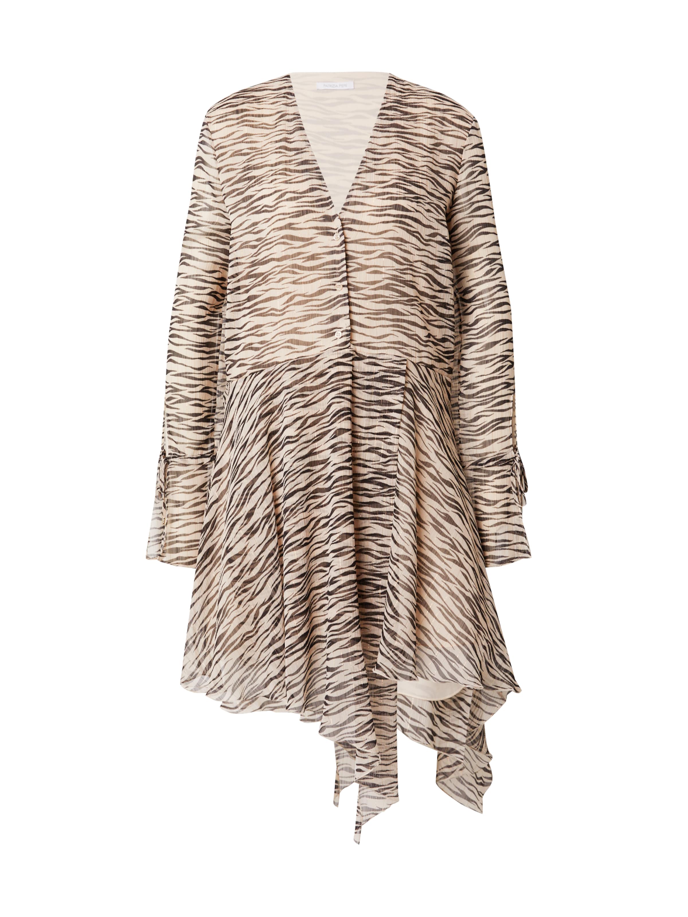 PATRIZIA PEPE Košilové šaty – béžová: přední strana