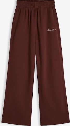 Tommy Jeans Bő szár Nadrág 'ESS' - barna: elől