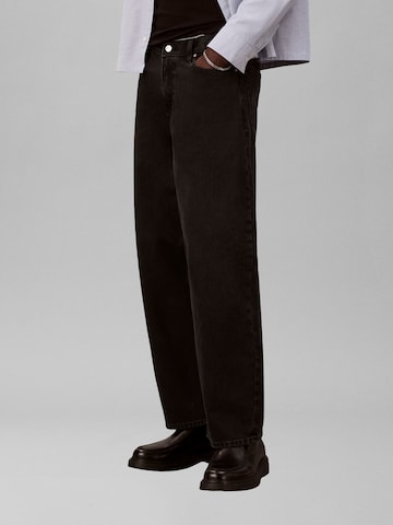 Calvin Klein Jeans Vrečasti Kavbojke | črna barva: sprednja stran