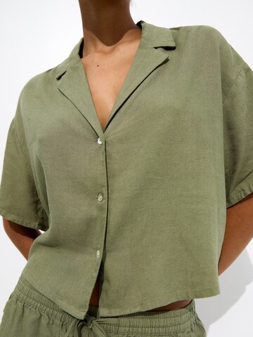 Pull&Bear Bluse in Grün