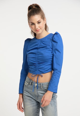 MYMO Blouse in Blauw: voorkant