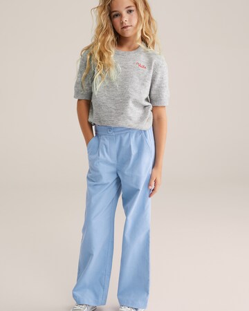 mėlyna WE Fashion Plačios klešnės Kelnės