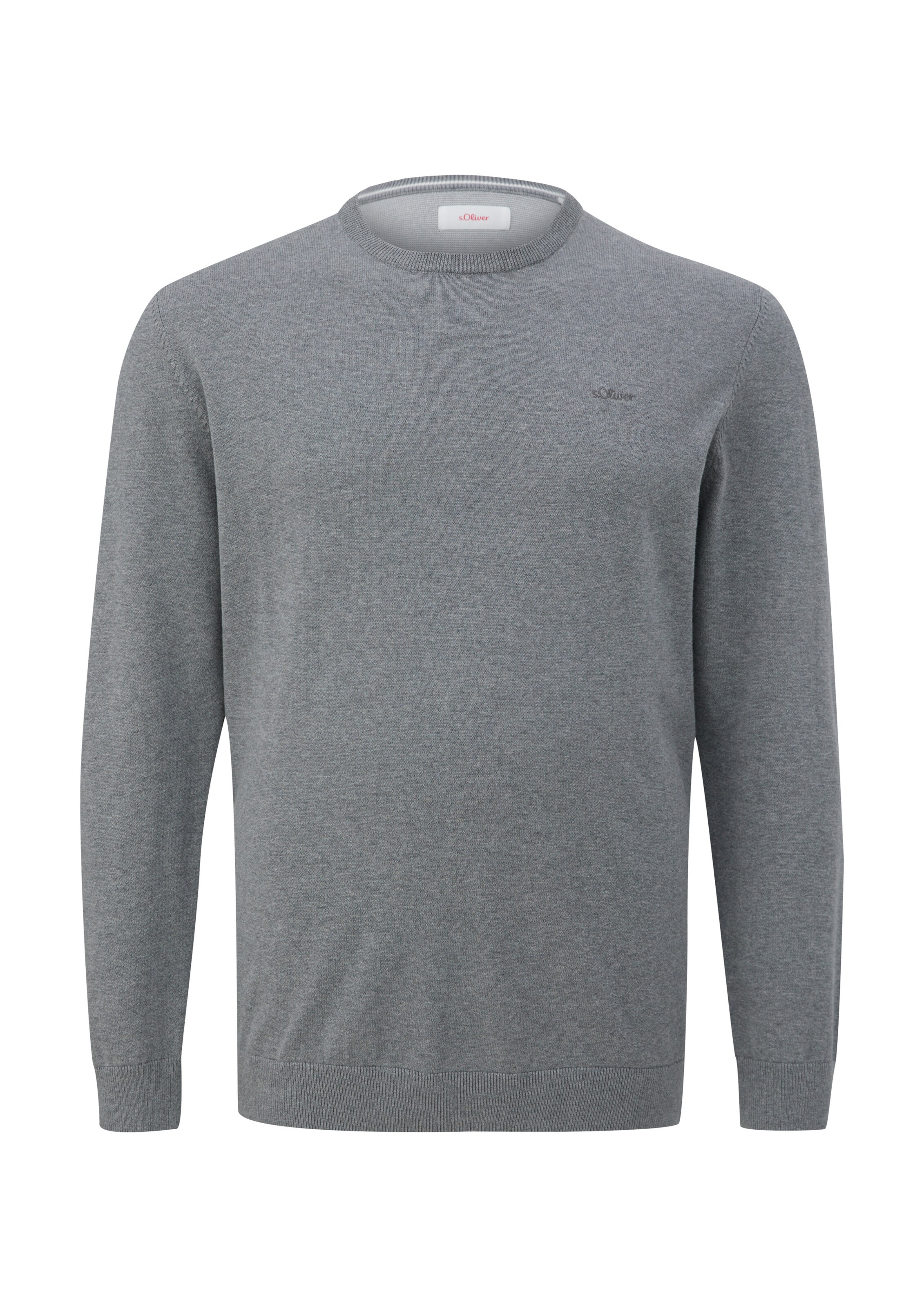 s.Oliver Men Big Sizes Свитер в Серый: спереди