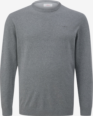 s.Oliver Men Big Sizes Свитер в Серый: спереди