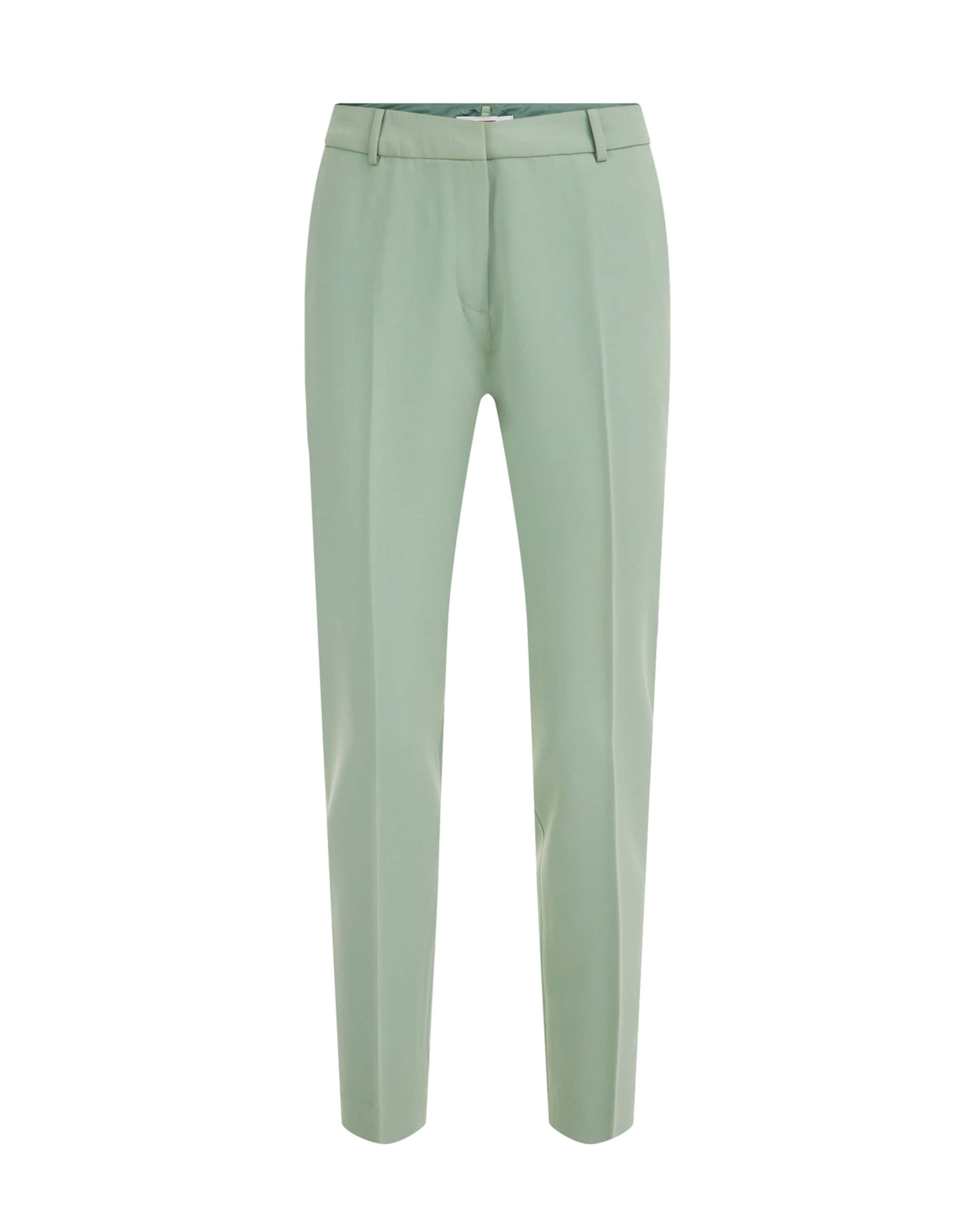 WE Fashion Slimfit Broek in Groen: voorkant
