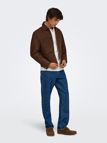 Only & Sons Between-Season Jacket 'ONSNikolaj' in Brown