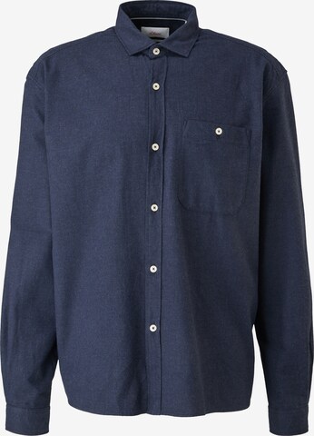 s.Oliver Button Up Shirt in Blue: front