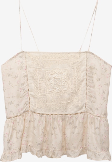 Pull&Bear Top u ecru/prljavo bijela / kaki / crvena ljubičasta / bijela, Pregled proizvoda