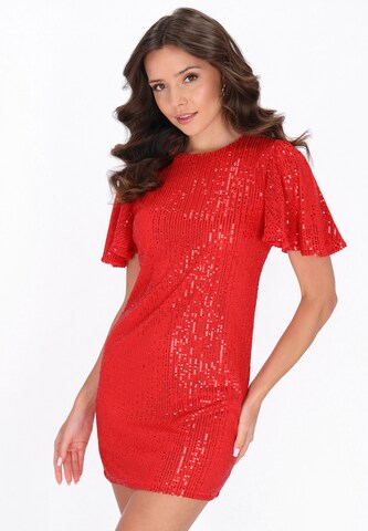 faina Cocktailjurk in Rood: voorkant