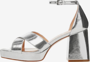 MANGO TEEN Strap Sandals 'Julieta' in Silver: front