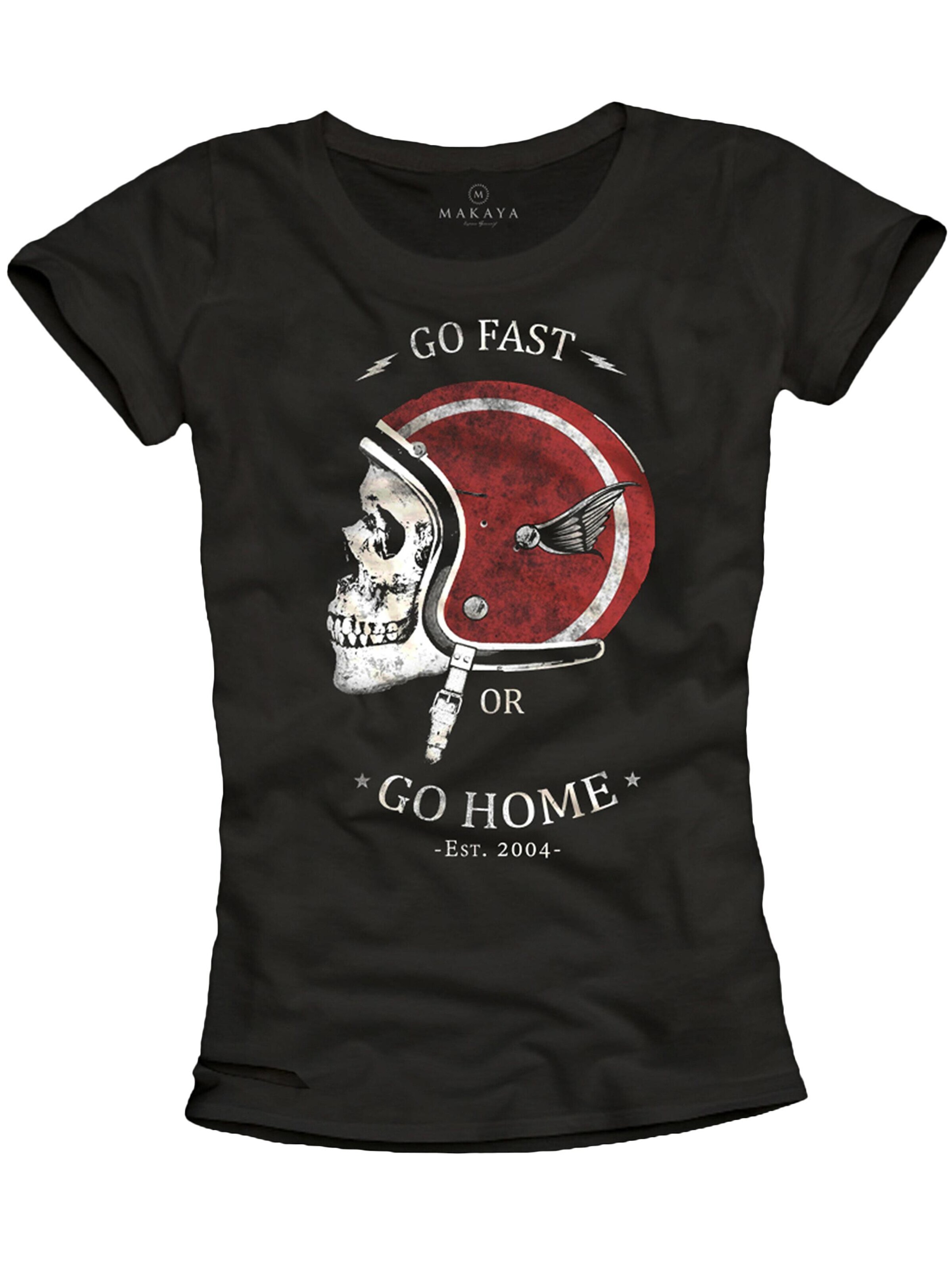 MAKAYA Shirt 'Go Fast' in Black: front