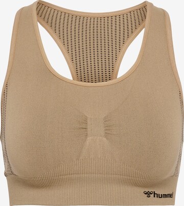 Bustier Soutien-gorge de sport Hummel en beige : devant