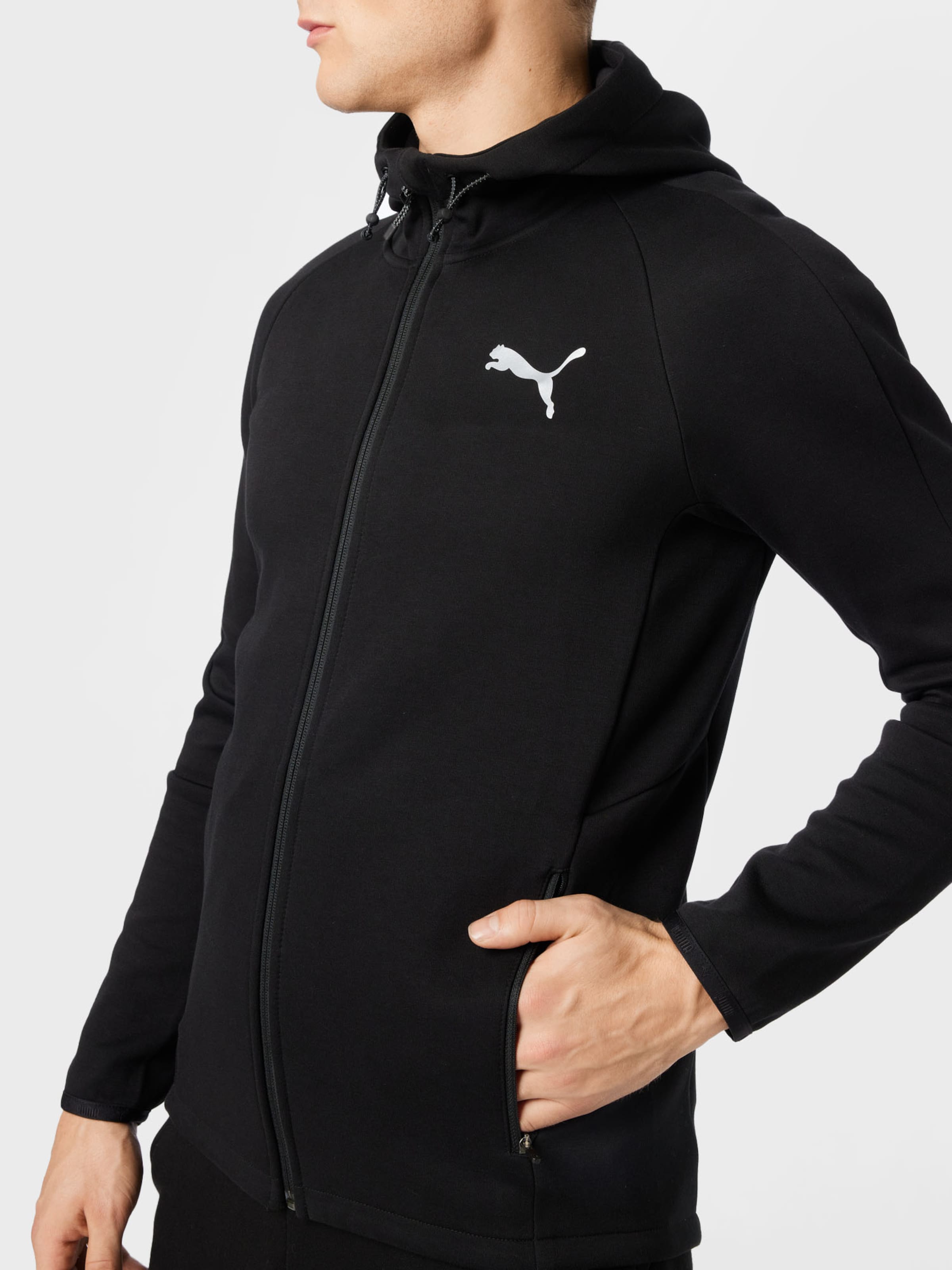 PUMA Athletic Jacket 'Evostripe' in Black | ABOUT YOU