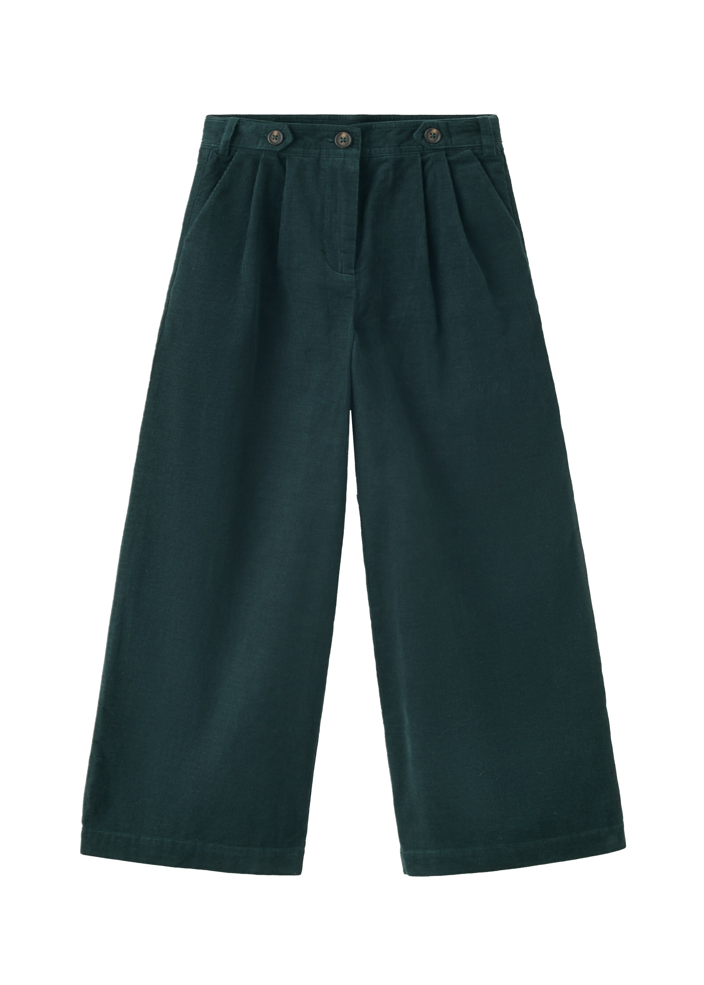 MANGO KIDS Wide leg Trousers 'SLOPE' in Green: front
