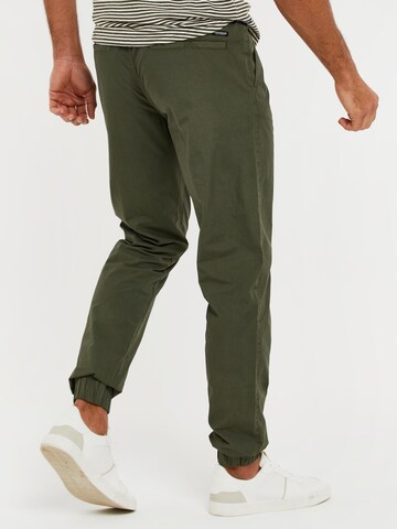 Effilé Pantalon cargo 'Presley' Threadbare en vert