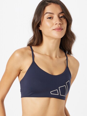 ADIDAS PERFORMANCE Bustier Športni nederček | modra barva: sprednja stran