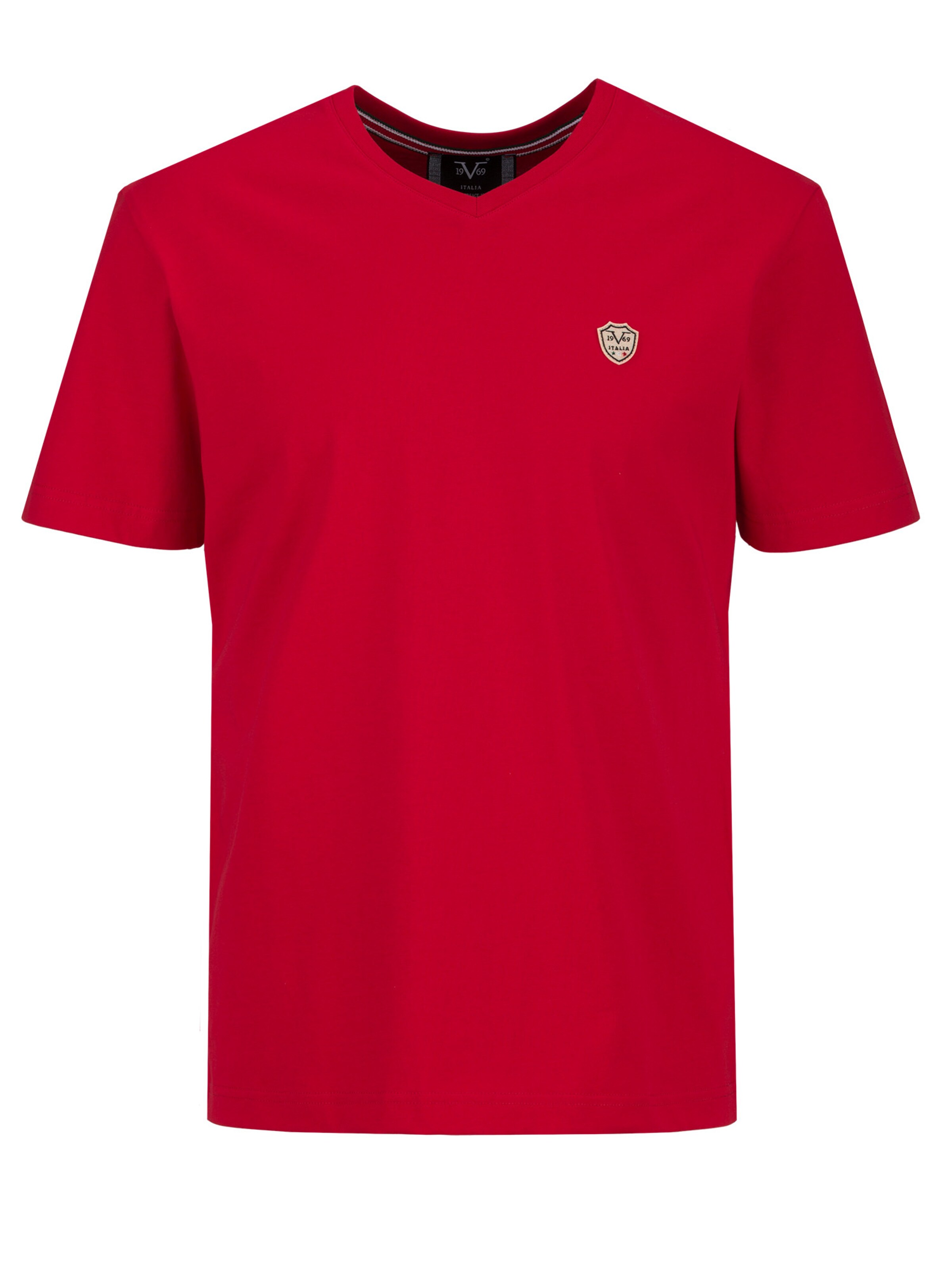 19V69 ITALIA Μπλουζάκι 'Toni' σε κόκκινο: μπροστά