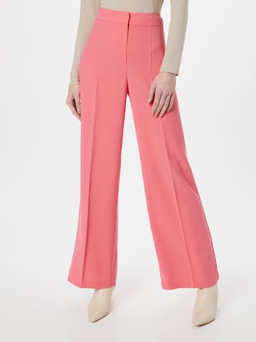 Notes du Nord Loose fit Trousers with creases 'Oliana' in Pink: front