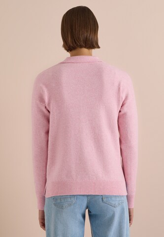 CECIL Langarm Pullover mit Polokragen in Pink