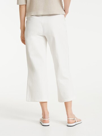 OPUS Wide leg Pleat-Front Pants 'Mareika' in White