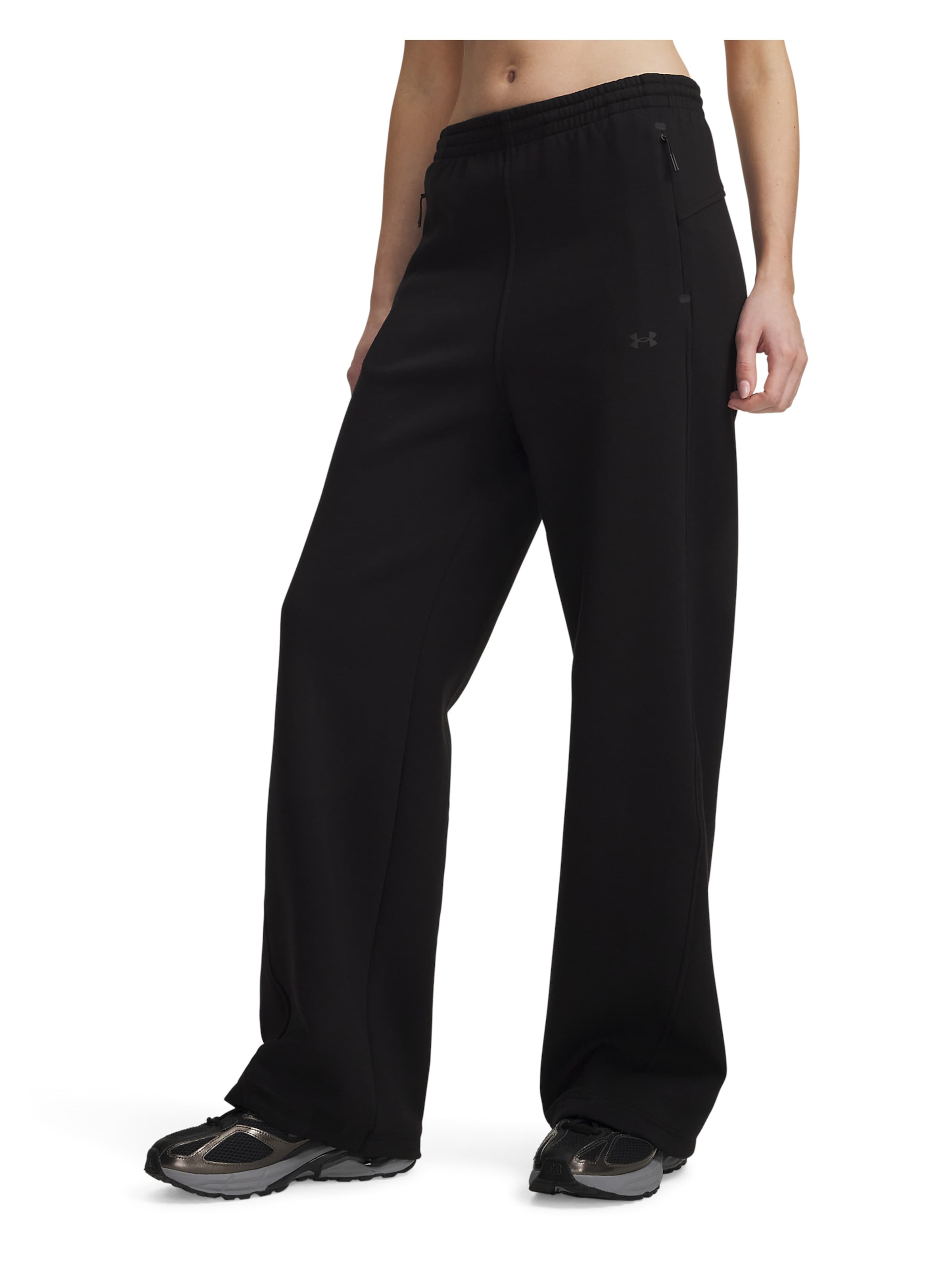 UNDER ARMOUR Loosefit Sportbroek 'Unstoppable' in Zwart: voorkant