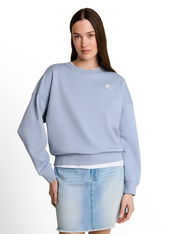 TOM TAILOR DENIM Mikina – modrá: přední strana